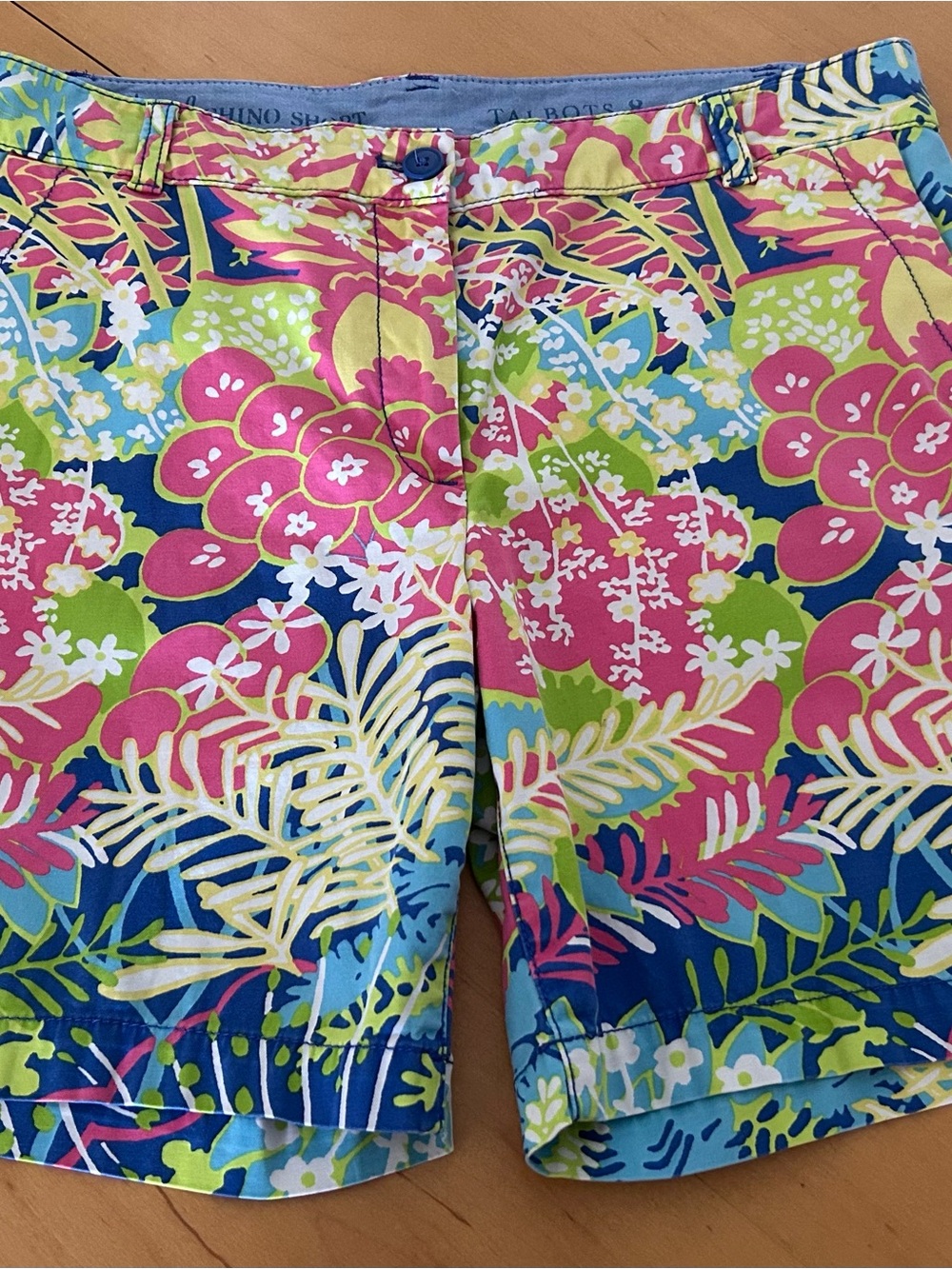 Talbots Tropical Floral chino Shorts in Pink, Green & Blue